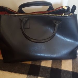 Teddy Blake Black Leather Satchel Handbag